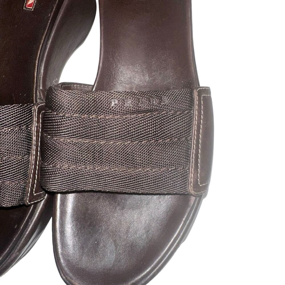 Prada Y2K Brown Platform Sandal 38.5 - Picture 8 of 8